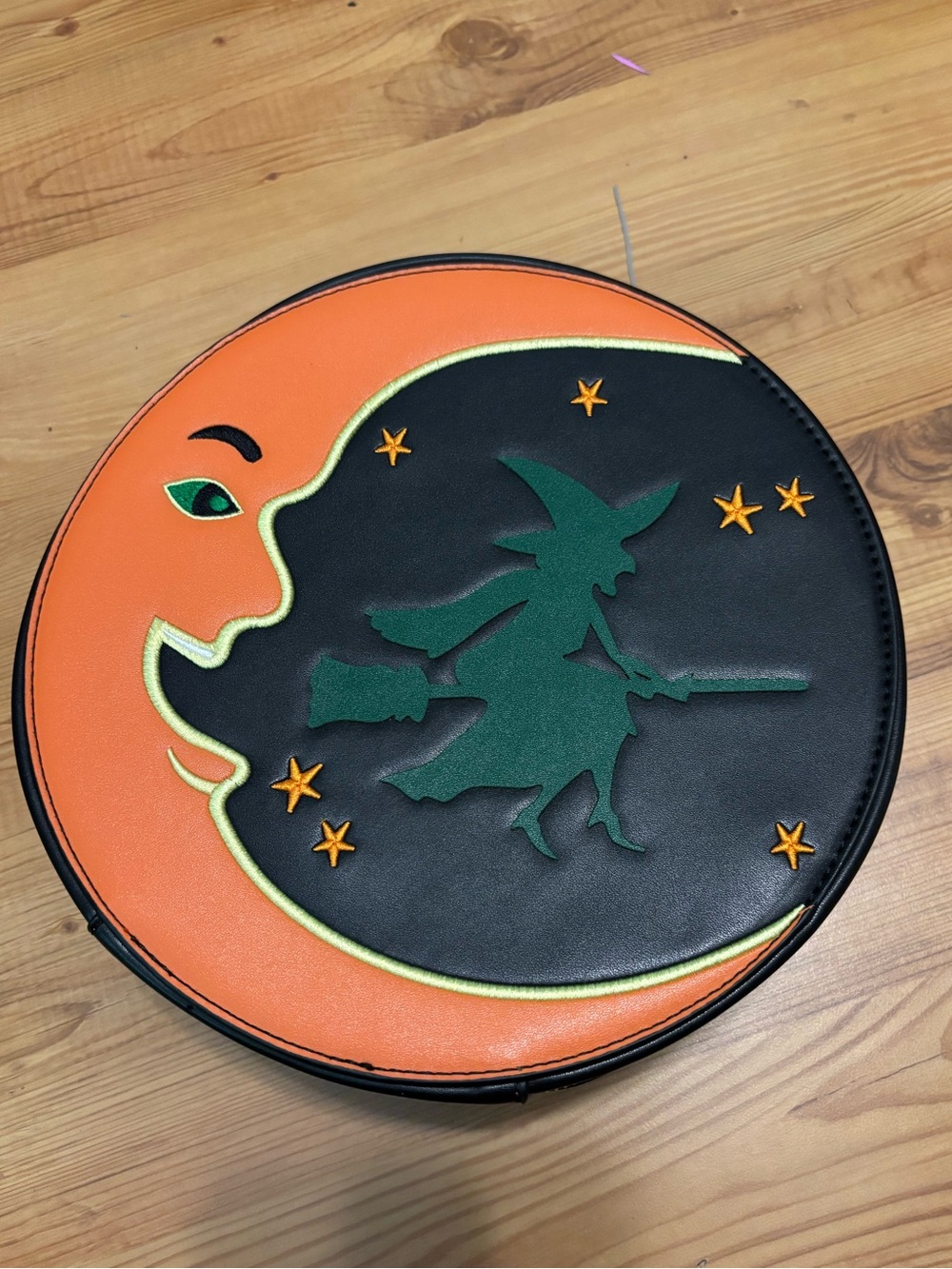 Backstitch Bruja witch moon Halloween bag